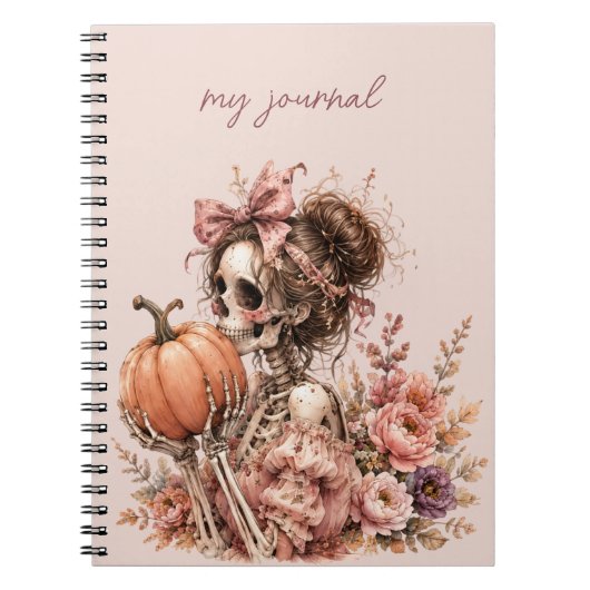 Botanisches Skelett Journal Notizblock (Vorderseite)