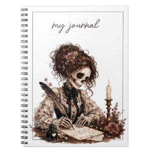 Botanisches Skelett Journal Notizblock