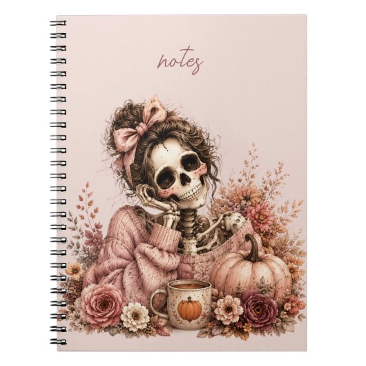 Botanisches Skelett Journal Notizblock (Vorderseite)