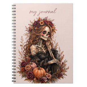 Botanisches Skelett Journal Notizblock