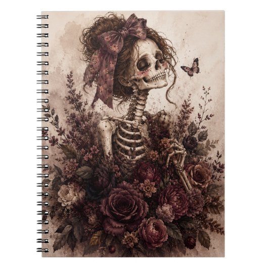 Botanisches Skelett Journal Notizblock (Vorderseite)