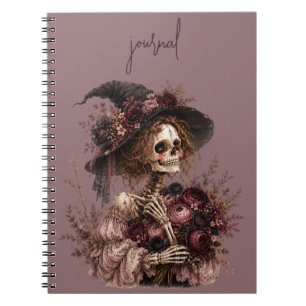 Botanisches Skelett Journal Notizblock