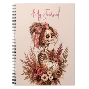 Botanisches Skelett Journal Notizblock