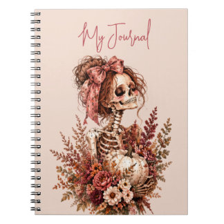 Botanisches Skelett Journal Notizblock