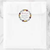 Botanisches Sonnenblumen Brautparty Vielen Dank Runder Aufkleber (Tasche)