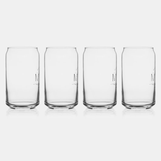 Botanisches Stem-Hochzeitmonogramm Dosenglas (Rechts)