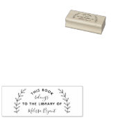 Botanisches Stylisches Bibliothekbuch Rustikales B Gummistempel (Stempel)