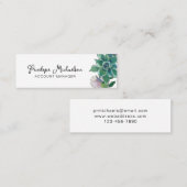 Botanisches Sukkulat mit Hübschem Skript Mini Visitenkarte (Vorne/Hinten)