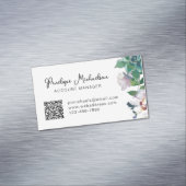 Botanisches Sukkulat mit Hübschem Skript- und QR-C Magnetische Visitenkarte (Beispiel)