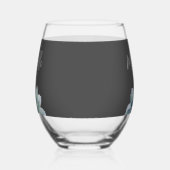 Botanisches Sukkulent Elegantes Script Klassisches Weinglas Ohne Stiel (Rechts)