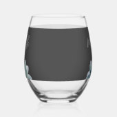 Botanisches Sukkulent Elegantes Script Klassisches Weinglas Ohne Stiel (Links)