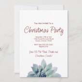 Botanisches sukkulentes Weihnachtsgebäck - Party Einladung (Vorderseite)