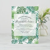 Botanisches Summer Watercolor-Brautparty Einladung (Stehend Vorderseite)