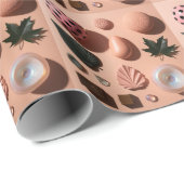 Botanisches Surreal Stillleben Muster Geschenkpapier (Rolleneckpunkt)