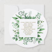 Botanisches Taufen FOTO Einladungen Junge oder Mäd (Rückseite)