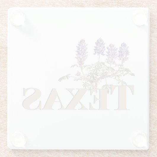 Botanisches Texas Bluebonnet 2 Glasuntersetzer (Rückseite)