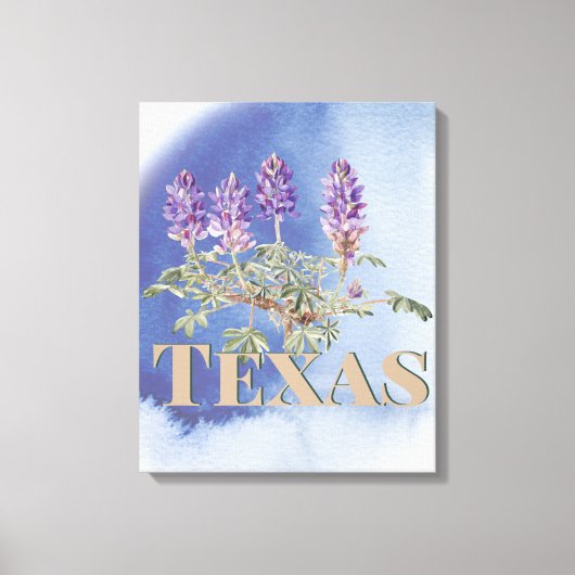 Botanisches Texas Bluebonnet 2 Leinwanddruck (Vorderseite)