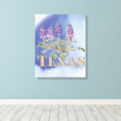 Botanisches Texas Bluebonnet 2 Leinwanddruck (Insitu (Holzboden))