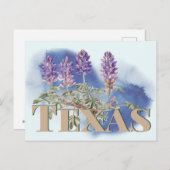 Botanisches Texas Bluebonnet 2 Postkarte (Vorne/Hinten)