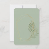 Botanisches Thema der modernen schwarzen Goldhochz Save The Date (Rückseite)