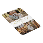 Botanisches Themed Christmas Custom Foto Script Magnet (Rechte Seite)