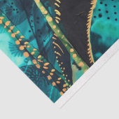 Botanisches Tissue-Papier für tropisches Aquamarin Seidenpapier (Ausschnitt)