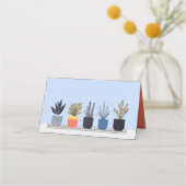 Botanisches Topfhaus Pflanze Name Platzkarte (Vorderseite)