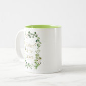 Botanisches Traumgrün verlässt Mutter des Zweifarbige Tasse (Vorderseite Links)