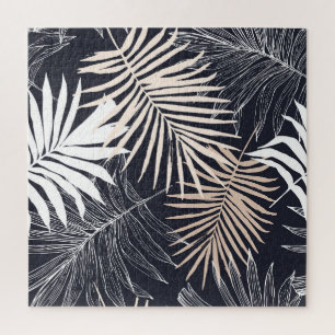 Botanisches Tropenblatt: Vintage grafische Darstel Puzzle