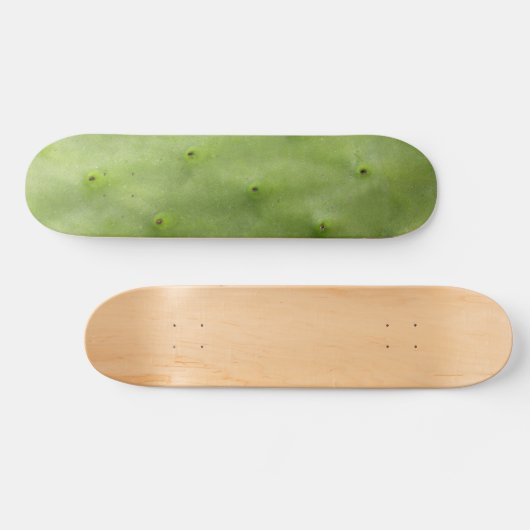 Botanisches tropisches grünes Kaktus-Foto Skateboard (Horizontal)