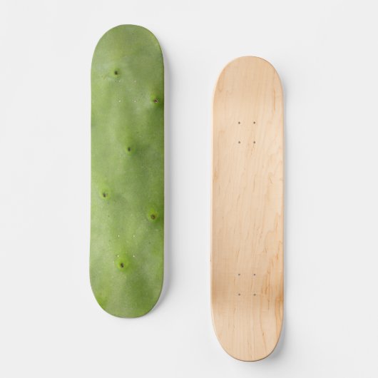 Botanisches tropisches grünes Kaktus-Foto Skateboard (Vorderseite)