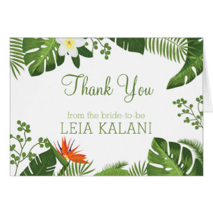 Botanisches tropisches Laub-Brautparty danken