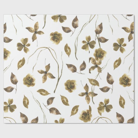 Botanisches Umschlagpapier Geschenkpapier (Flach)