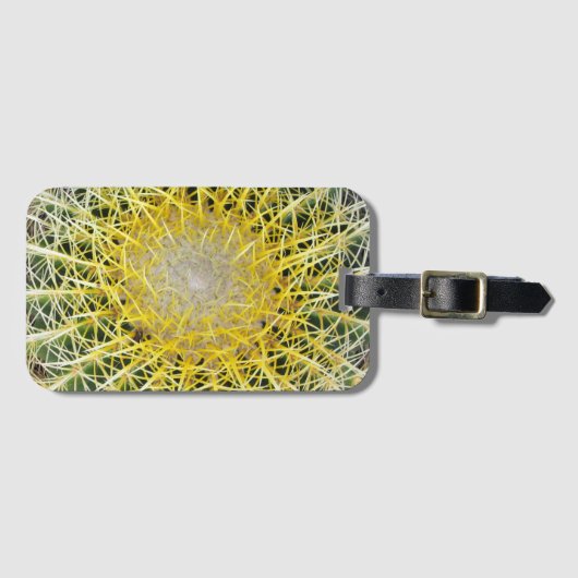 Botanisches Unbehagliches Arid Cactus Gepäckanhänger (Vorderseite (Horizontal))