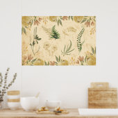 Botanisches und Blumenposter aus der Antike Poster (Küche)