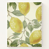 Botanisches Vintag-gelbes Zitronen-Familienrezept Notizblock (Rückseite)