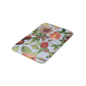 Botanisches Vintage-Design Badematte (Schrägansicht)