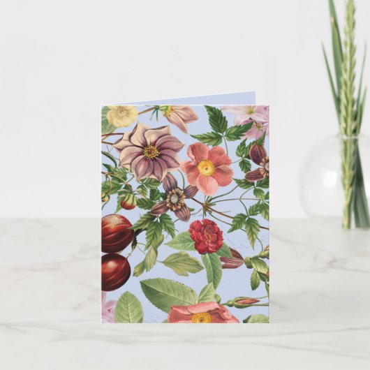 Botanisches Vintage-Design Dankeskarte (Vorderseite)