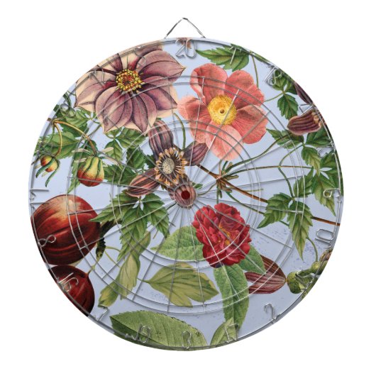 Botanisches Vintage-Design Dartscheibe (vorne)
