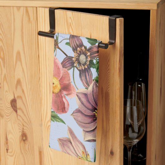 Botanisches Vintage-Design Geschirrtuch (Drittel gefaltet)