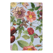 Botanisches Vintage-Design Mini Klemmbrett (Rückseite)