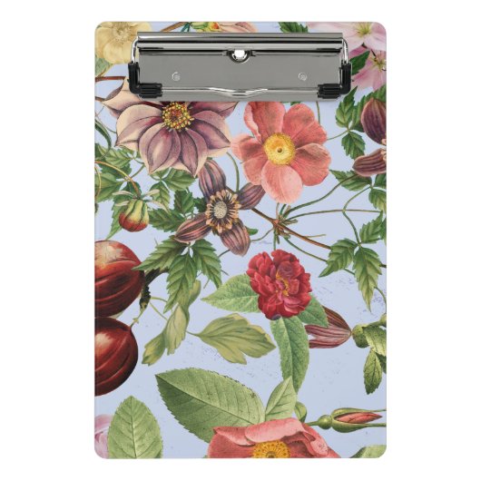 Botanisches Vintage-Design Mini Klemmbrett (Vorderseite)