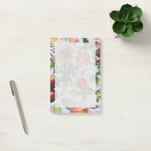 Botanisches Vintage-Design Post-it Klebezettel (Büro)