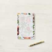 Botanisches Vintage-Design Post-it Klebezettel (Auf Schreibtisch)