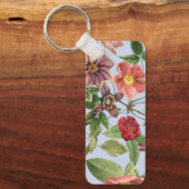 Botanisches Vintage-Design Schlüsselanhänger (Vorderseite)