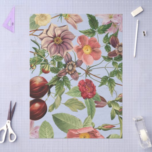 Botanisches Vintage-Design Seidenpapier (Basteln)