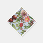 Botanisches Vintage-Design Serviette (Ecke)