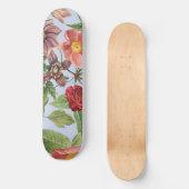 Botanisches Vintage-Design Skateboard (Vorderseite)