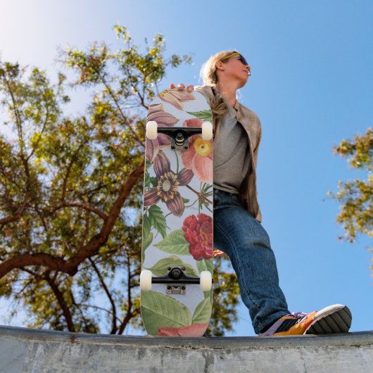 Botanisches Vintage-Design Skateboard (Außen 1)