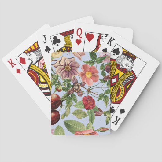 Botanisches Vintage-Design Spielkarten (Rückseite)
